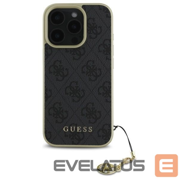 Cits mobilo telefonu aksesuārs Guess Guess 4G Charms Collection case for iPhone 16 Pro Max - black