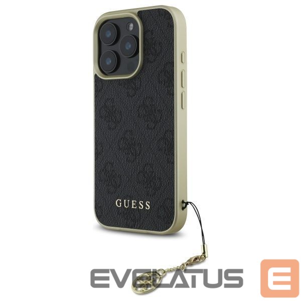 Cits mobilo telefonu aksesuārs Guess Guess 4G Charms Collection case for iPhone 16 Pro Max - black