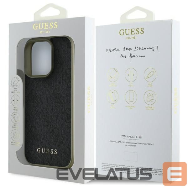 Cits mobilo telefonu aksesuārs Guess Guess 4G Charms Collection case for iPhone 16 Pro Max - black
