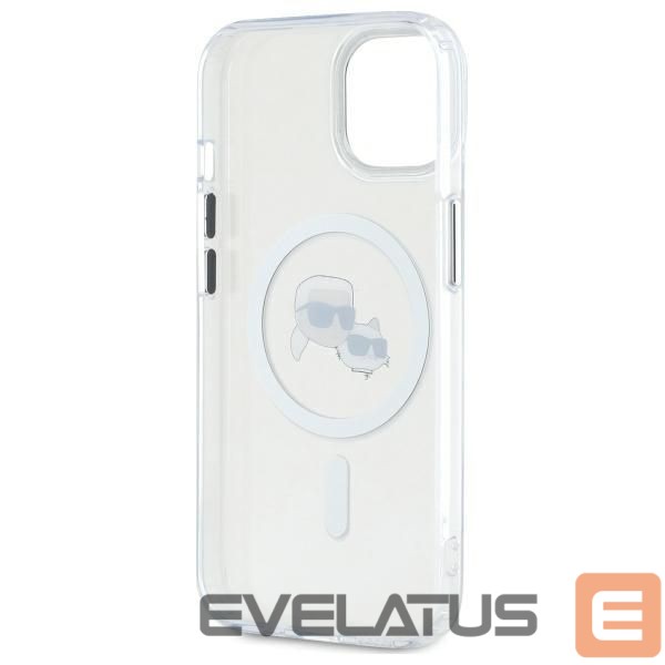 Cits mobilo telefonu aksesuārs Karl Lagerfeld Karl Lagerfeld KLHMP14SHLSKCH iPhone 14 6.1" white/white hardcase IML Metal Karl&Choupette Head MagSafe