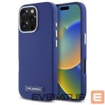 Cits mobilo telefonu aksesuārs Karl Lagerfeld  Karl Lagerfeld FW Metal Plate MagSafe iPhone 16 Pro Max Case - Blue 
