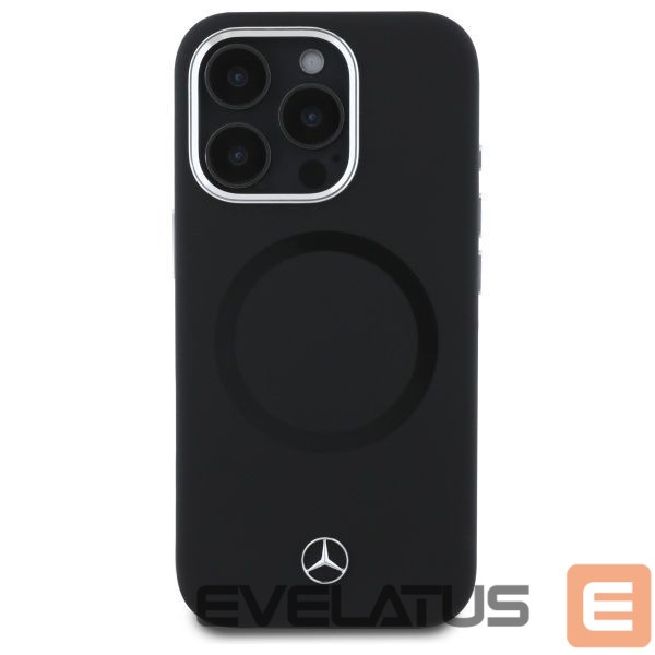 Cits mobilo telefonu aksesuārs Mercedes-Benz Mercedes Silicone Tonal Logo MagSafe iPhone 16 Pro Case - Black