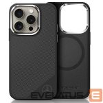 Cits mobilo telefonu aksesuārs Mercedes-Benz  Mercedes Silicone Tonal Logo Wood Pattern MagSafe iPhone 16 Pro Max Case - Black 