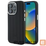 Cits mobilo telefonu aksesuārs Mercedes-Benz  Mercedes Silicone Vertical Tonal Stripes MagSafe Case for iPhone 16 Pro Max - Black 
