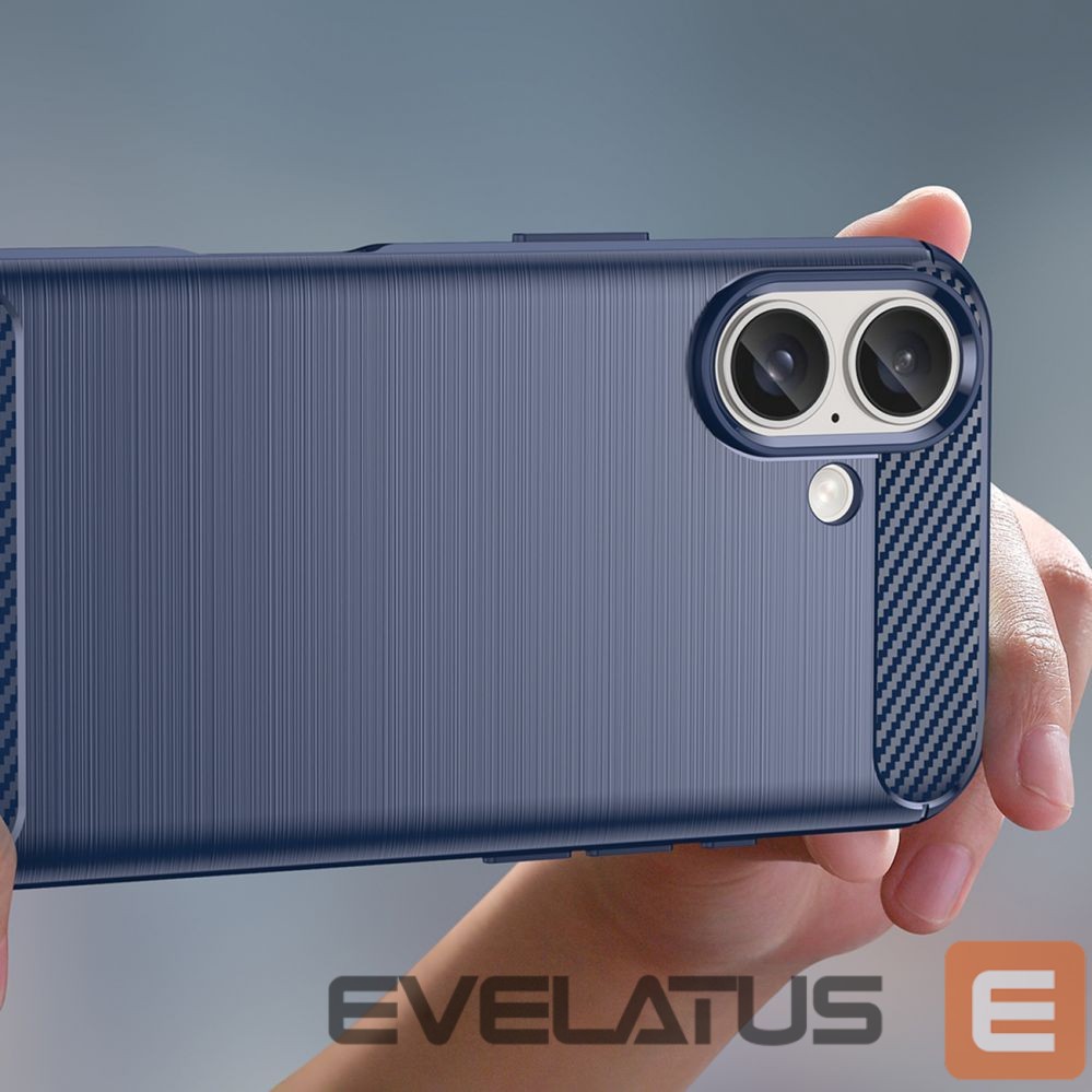 Aizmugurējais vāciņš Hurtel Carbon Case for iPhone 16 Silicone Case - Blue