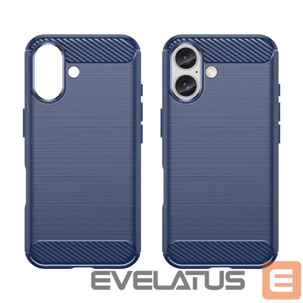 Aizmugurējais vāciņš Hurtel Carbon Case for iPhone 16 Silicone Case - Blue