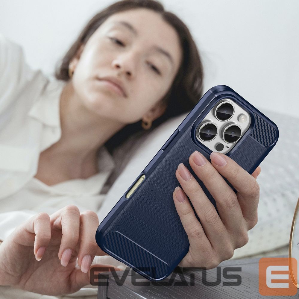 Aizmugurējais vāciņš Hurtel Carbon Case for iPhone 16 Pro - Blue