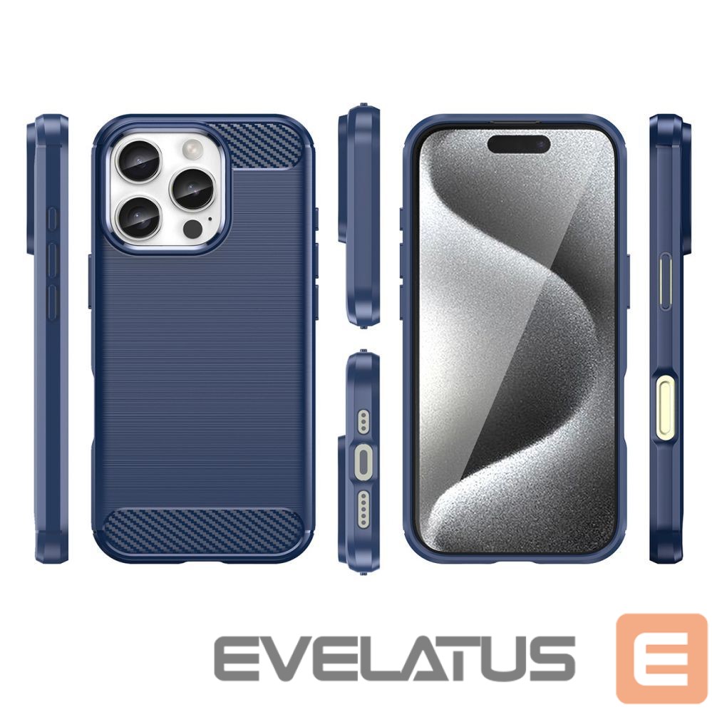 Aizmugurējais vāciņš Hurtel Carbon Case for iPhone 16 Pro - Blue