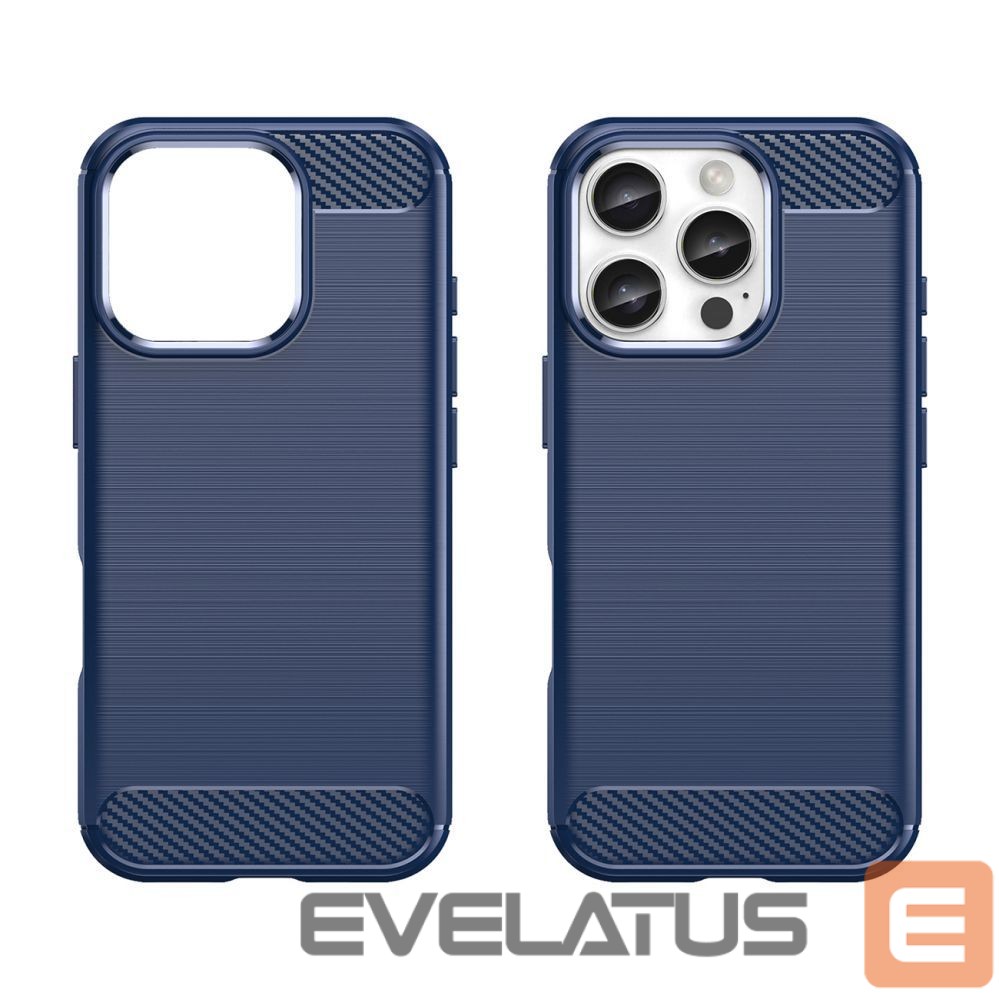 Aizmugurējais vāciņš Hurtel Carbon Case for iPhone 16 Pro Max Silicone Case - Blue