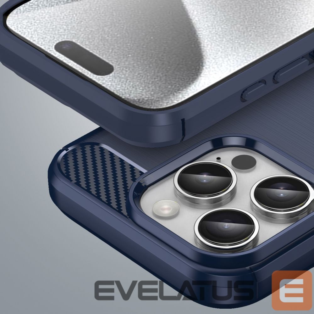 Aizmugurējais vāciņš Hurtel Carbon Case for iPhone 16 Pro Max Silicone Case - Blue