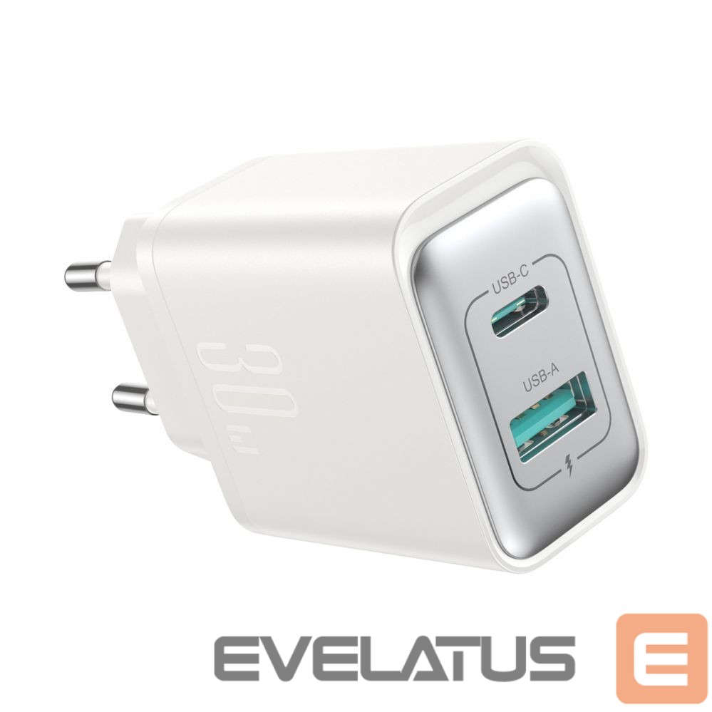 Adapteris Joyroom Joyroom JR-TCF15 network charger USB-C / USB-A 30W - white