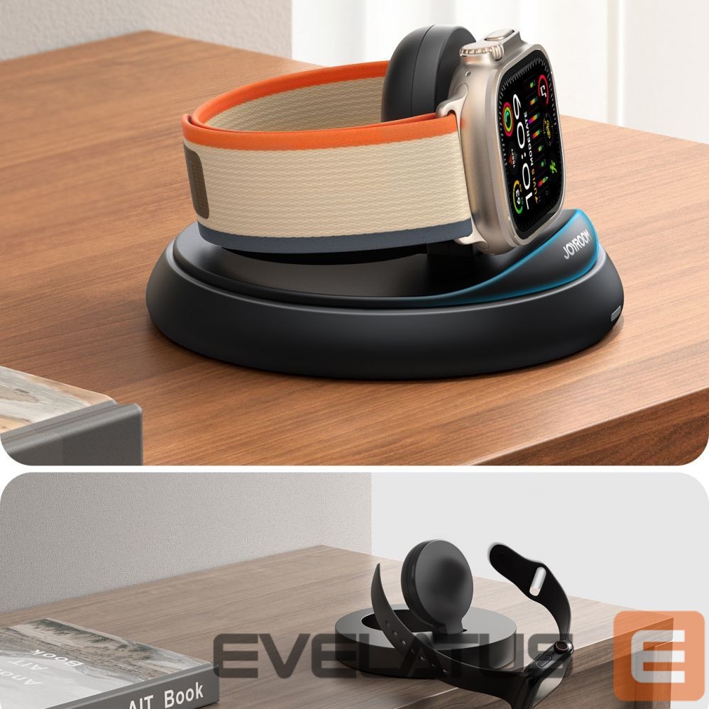 Adapteris Joyroom Joyroom JR-W12 foldable inductive charger for Apple Watch - black