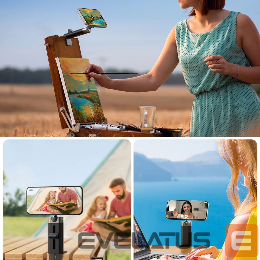 Auto turētājs Joyroom Joyroom JR-ZS413 magnetic travel stand for 4.7-7.0" phone - black