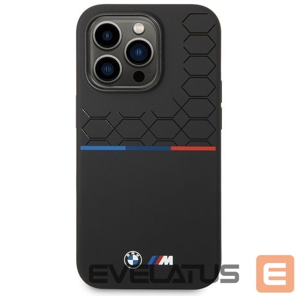 Aizmugurējais vāciņš BMW BMW Silicone Pattern iPhone 15 Pro Max Case - Black