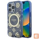 Cits mobilo telefonu aksesuārs Guess  Guess GUHMP16XH4PYEEB iPhone 16 Pro Max 6.9" blue/blue hardcase IML Peony On 4G Background MagSafe 