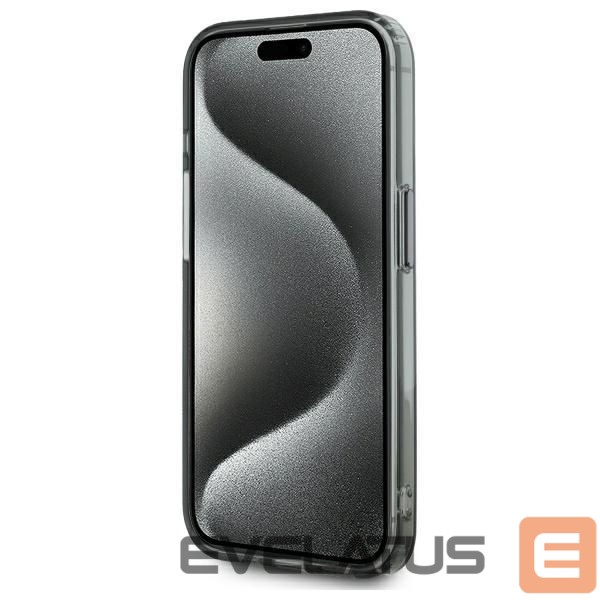 Cits mobilo telefonu aksesuārs Karl Lagerfeld Karl Lagerfeld KLHMP15LHLSKIK iPhone 15 Pro 6.1" black/black hardcase IML Metal Karl Head MagSafe