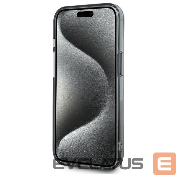 Cits mobilo telefonu aksesuārs Karl Lagerfeld Karl Lagerfeld KLHMP15SHLSKCK iPhone 15 6.1" black/black hardcase IML Metal Karl&Choupette Head MagSafe