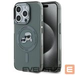 Cits mobilo telefonu aksesuārs Karl Lagerfeld  Karl Lagerfeld KLHMP15XHLSKCK iPhone 15 Pro Max 6.7" black/black hardcase IML Metal Karl&Choupette Head MagSafe 