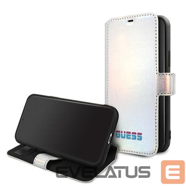 Aizmugurējais vāciņš Guess Guess GUFLBKN58BLD iPhone 11 Pro silver/silver book Iridescent