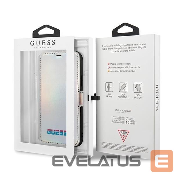 Aizmugurējais vāciņš Guess Guess GUFLBKN58BLD iPhone 11 Pro silver/silver book Iridescent