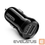 Auto lādētāji Ugreen  Ugreen car charger 2x USB 24W 4.8 A (2x 2.4 A) black (50875) Black