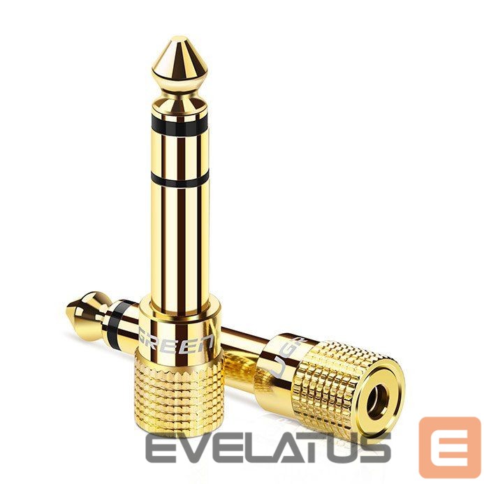 Parveidotājs Ugreen adapter 3.5 mm mini jack to 6.3 mm jack adapter gold (20503) Gold