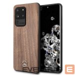 Aizmugurējais vāciņš Mercedes-Benz  Mercedes Wood Line Walnut Case for Samsung Galaxy S20 Ultra - Brown 