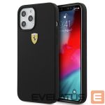 Aizmugurējais vāciņš Ferrari  Ferrari FESSIHCP12LBK iPhone 12 Pro Max 6.7" black/black hardcase On Track Silicone