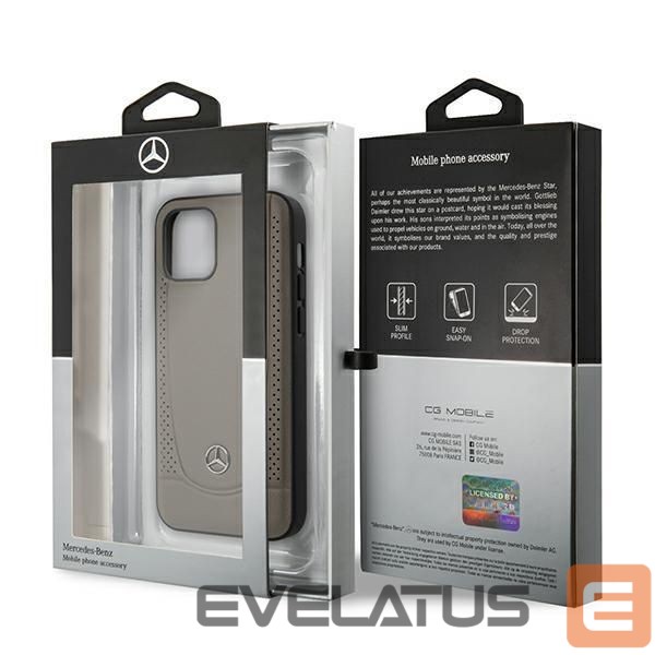 Aizmugurējais vāciņš Mercedes-Benz Mercedes Urban Line Case for iPhone 12 mini - Brown