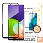 Aizsargstikls Wozinsky  Wozinsky Tempered Glass Full Glue Super Tough Screen Protector Full Coveraged with Frame Case Friendly for Samsung Galaxy A22 4G black 