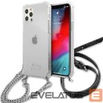 Aizmugurējais vāciņš Guess  Guess GUHCP12MKC4GSSI iPhone 12/12 Pro 6.1" Transparent hardcase 4G Silver Chain