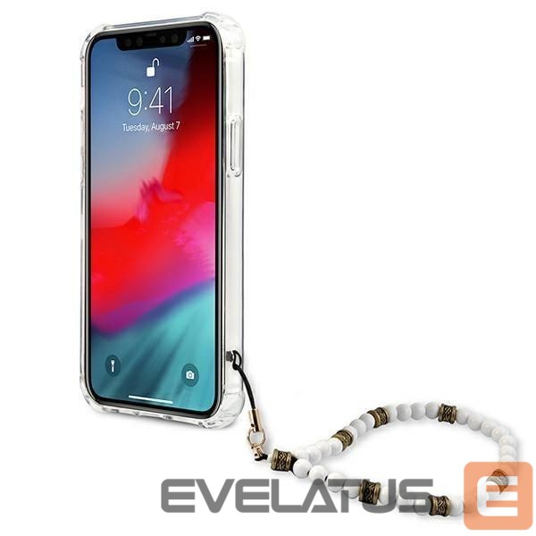 Aizmugurējais vāciņš Guess Guess GUHCP12MKPSWH iPhone 12/12 Pro 6.1" Transparent Hardcase White Pearl