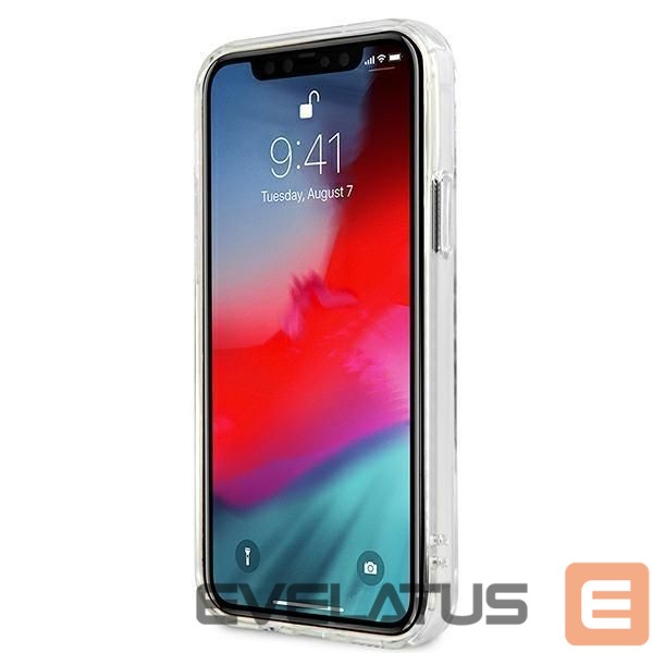 Aizmugurējais vāciņš Guess Guess GUHCP12MKTRSVSI iPhone 12/12 Pro 6.1" Transparent hardcase Vintage Script Silver
