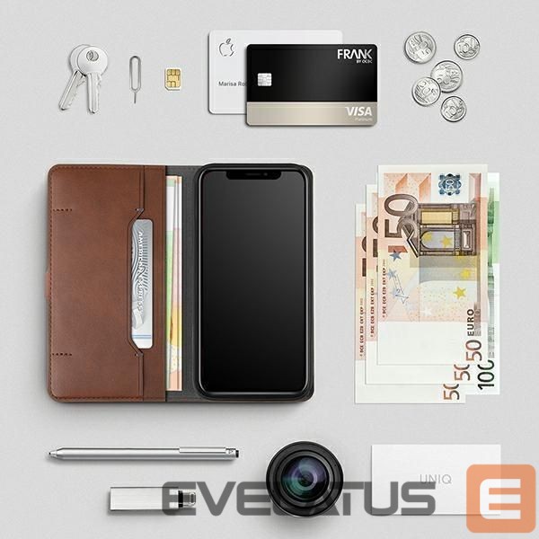 Aizmugurējais vāciņš UNIQ Uniq Journa case for iPhone 12 / iPhone 12 Pro - gray