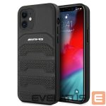 Aizmugurējais vāciņš Mercedes-Benz  AMG Leather Debossed Lines case for iPhone 12 mini - black 