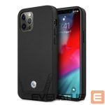 Aizmugurējais vāciņš BMW  BMW Leather Perforate Case for iPhone 12 / iPhone 12 Pro - Black 