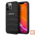 Aizmugurējais vāciņš Mercedes-Benz  AMG Leather Debossed Lines case for iPhone 13 Pro / iPhone 13 - black 
