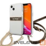 Aizmugurējais vāciņš Guess  Guess GUHCP13SKC4GBGO iPhone 13 mini 5.4" Transparent hardcase 4G Brown Strap Gold Chain