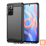 Aizmugurējais vāciņš Hurtel  Carbon Case Flexible Cover Sleeve for Xiaomi Redmi Note 11 black 