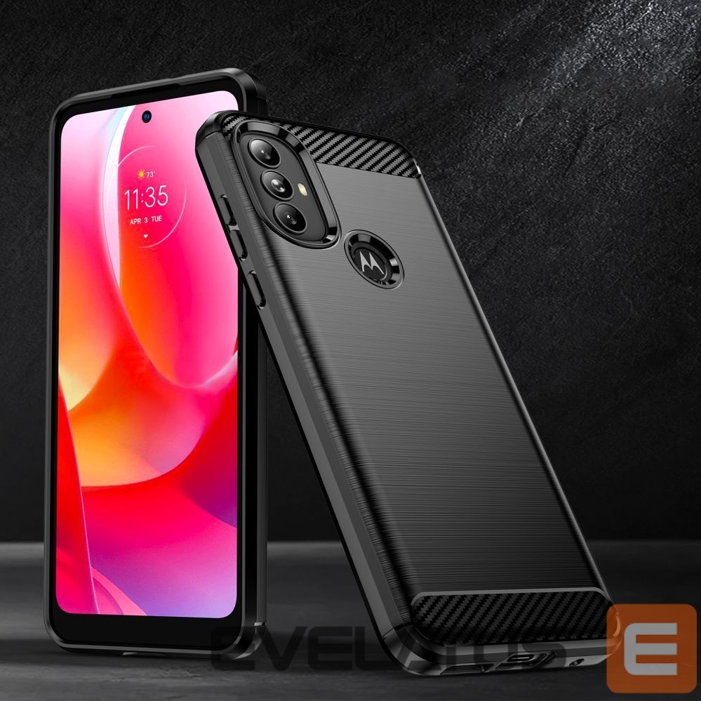 Aizmugurējais vāciņš Hurtel Carbon Case Flexible case cover Motorola Moto G Power 2022 black