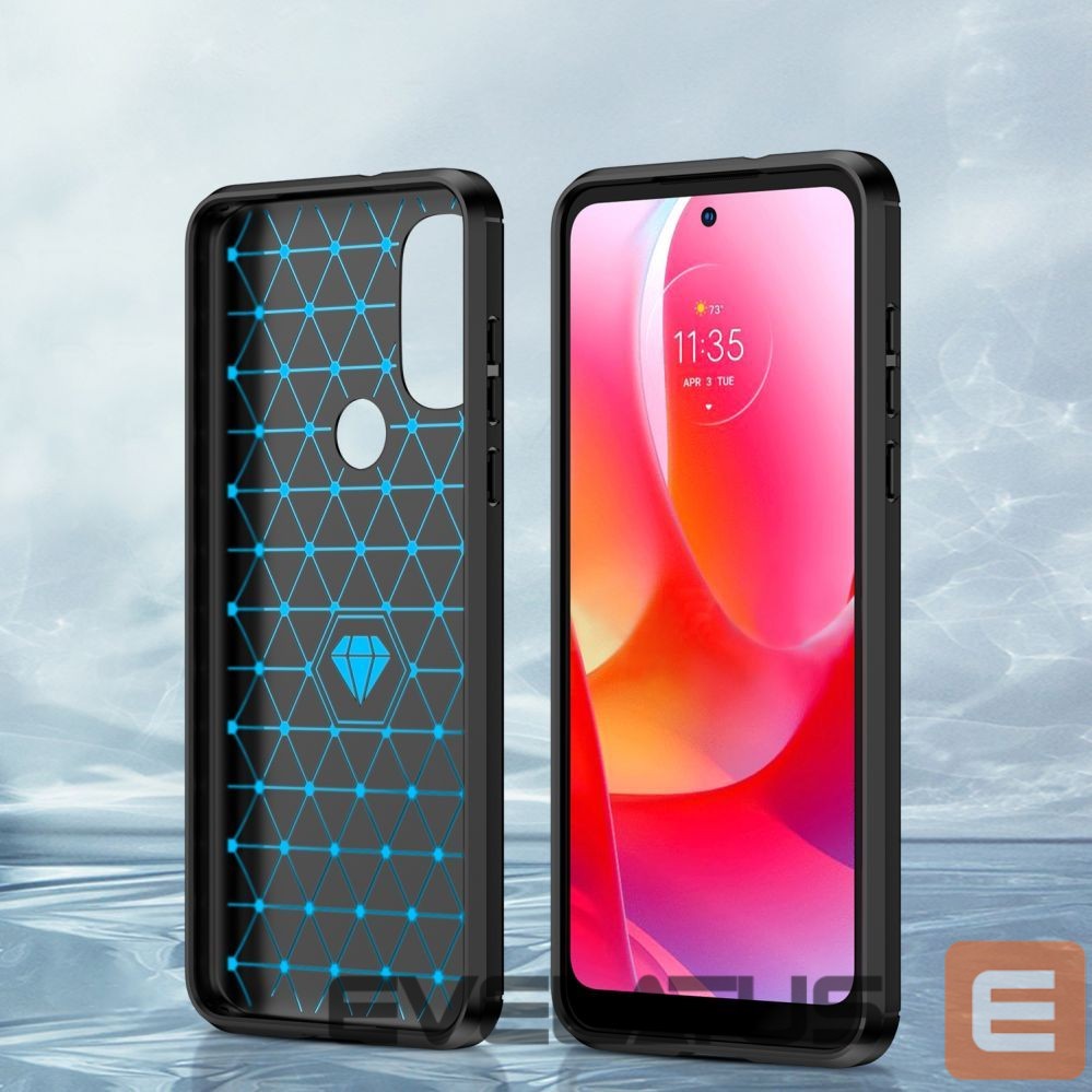 Aizmugurējais vāciņš Hurtel Carbon Case Flexible case cover Motorola Moto G Power 2022 black
