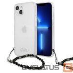 Aizmugurējais vāciņš Guess  Guess GUHCP13SKPSBK iPhone 13 mini 5.4" Transparent hardcase Black Pearl