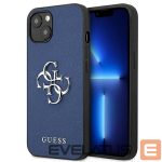 Aizmugurējais vāciņš Guess  Guess GUHCP13SSA4GSBL iPhone 13 mini 5.4" blue/blue hardcase Saffiano 4G Metal Logo