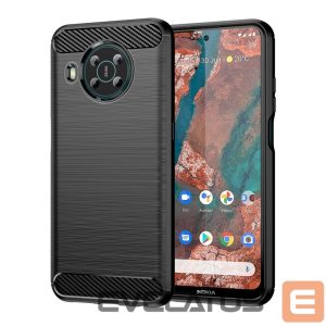 Aizmugurējais vāciņš Hurtel  Carbon Case Flexible cover for Nokia X100 black 