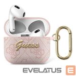 Aizmugurējais vāciņš Guess  Guess GUA34GSMP AirPods 3 cover różowy/pink 4G Script Metal Collection