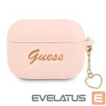 Aizmugurējais vāciņš Guess  Guess GUAPLSCHSP AirPods Pro cover pink/pink Silicone Charm Heart Collection