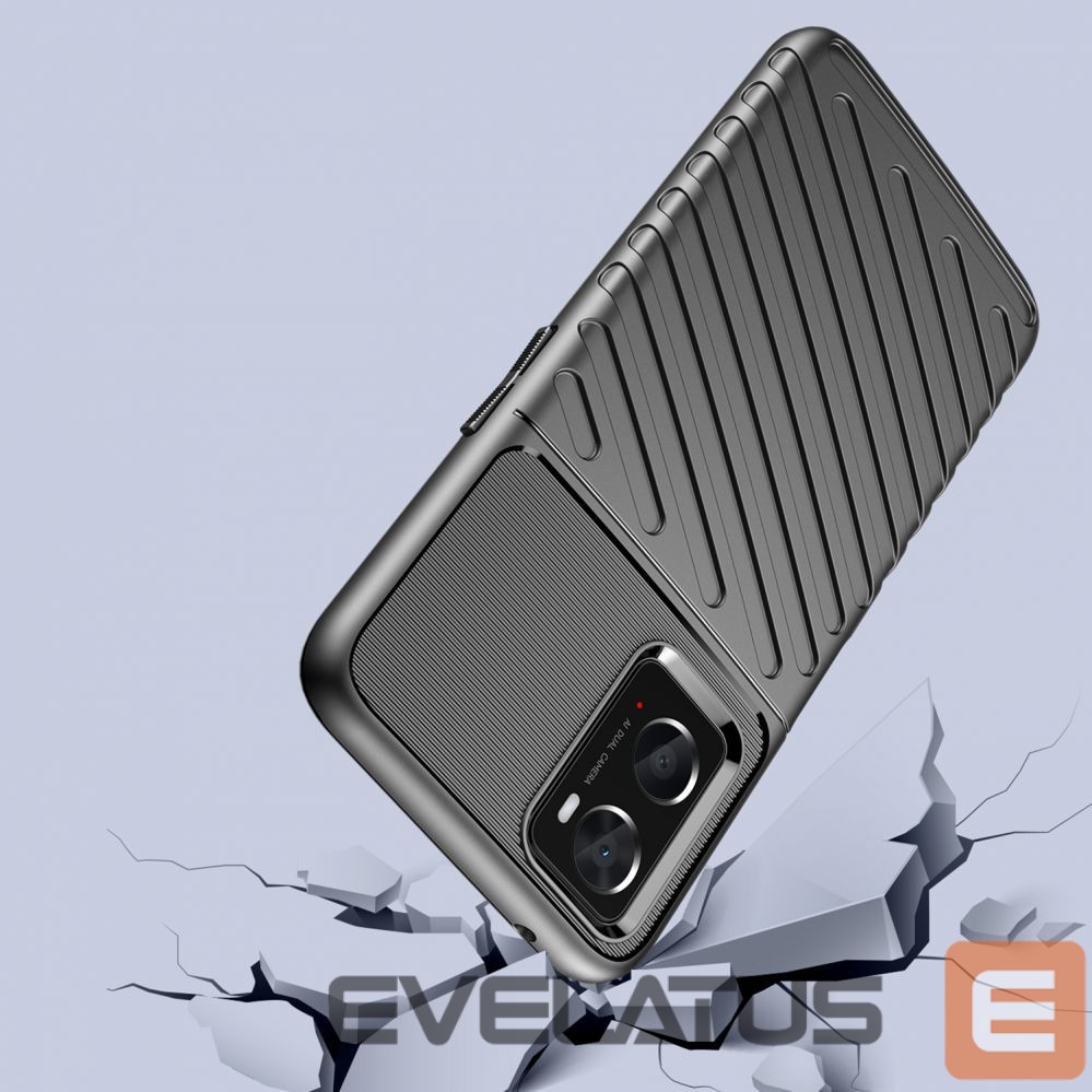 Aizmugurējais vāciņš Hurtel Thunder Case flexible armored cover for Oppo A76 / Oppo A36 / Realme 9i black