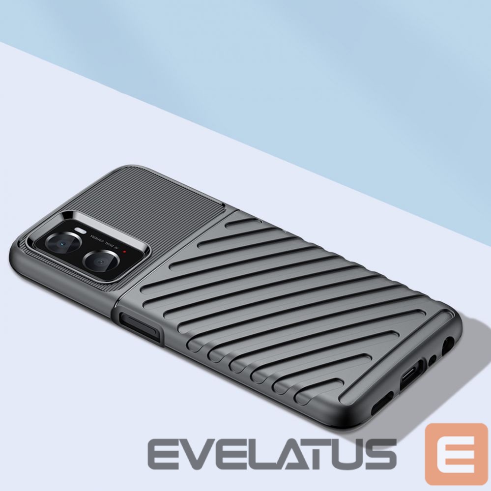 Aizmugurējais vāciņš Hurtel Thunder Case flexible armored cover for Oppo A76 / Oppo A36 / Realme 9i black