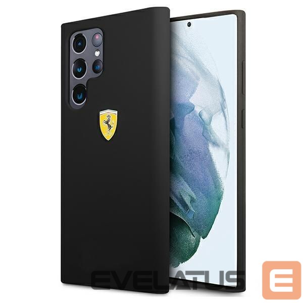 Aizmugurējais vāciņš Ferrari Ferrari FESSIHCS22LBK S22 Ultra S908 black/black hardcase On Track Silicone