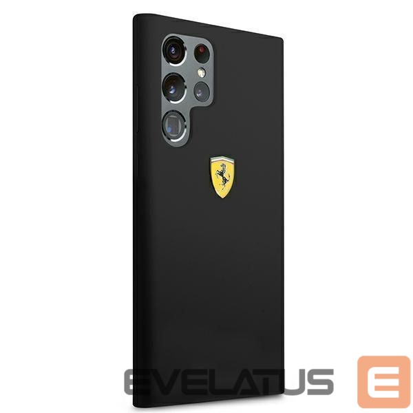 Aizmugurējais vāciņš Ferrari Ferrari FESSIHCS22LBK S22 Ultra S908 black/black hardcase On Track Silicone